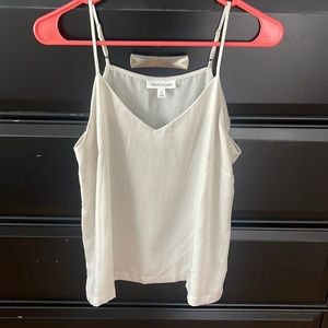 Champagne satin tank